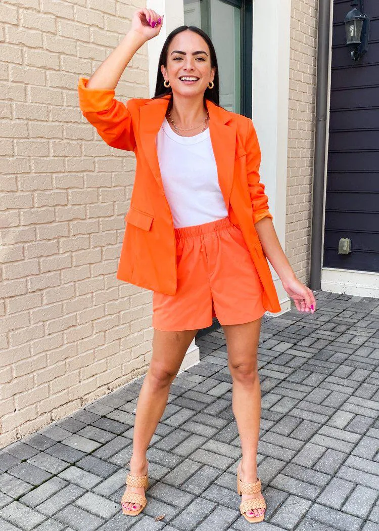 Beckette Boyfriend Blazer- Orange-***FINAL SALE***