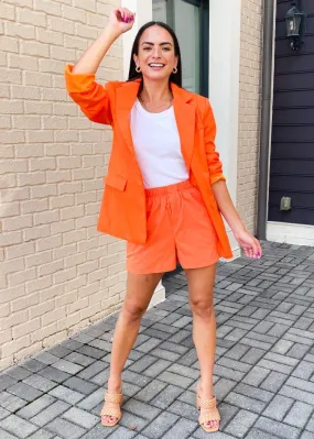 Beckette Boyfriend Blazer- Orange-***FINAL SALE***