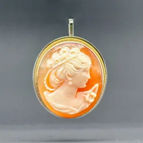 Estate SS Cameo Pendant/Pin