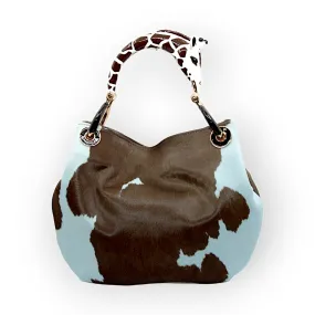 GIRAFFE  SMALL HANDBAG IN PONY-EFFECT LEATHER