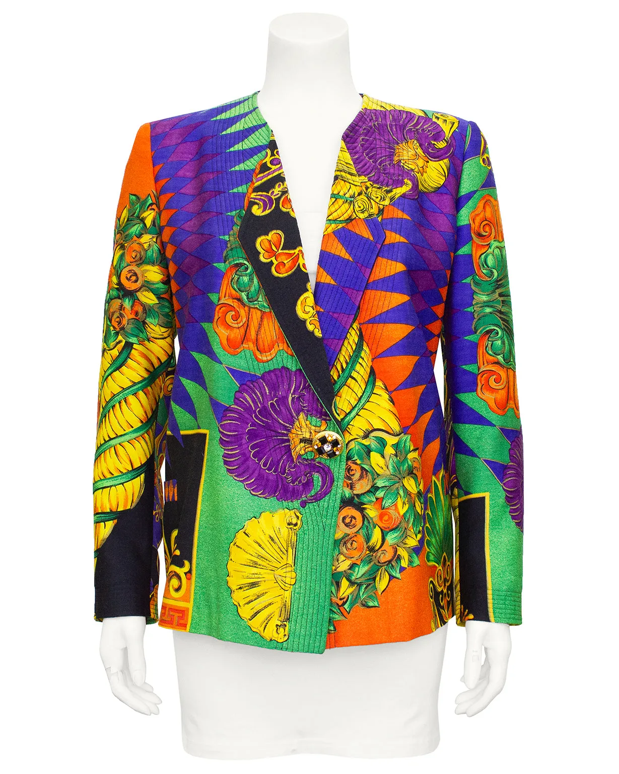 Multi Colour Baroque Print Jacket