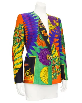 Multi Colour Baroque Print Jacket