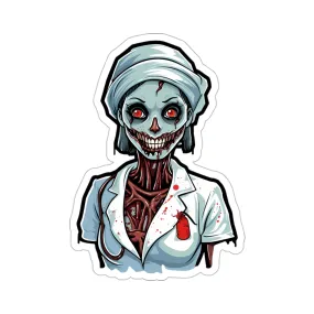 Nurse of Nightmares: Spooky Halloween Zombie Nurse Stickers