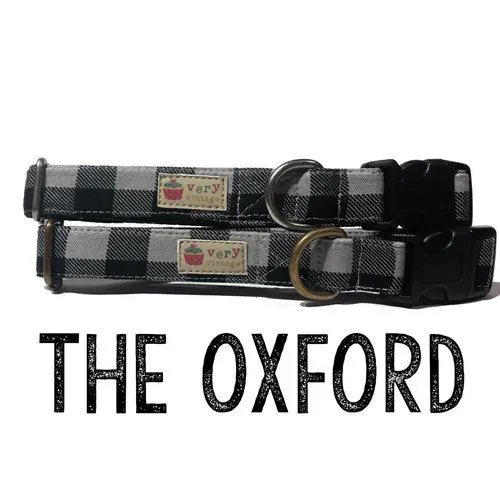 Organic Pet Collar {THE OXFORD} Antique Brass Hardware