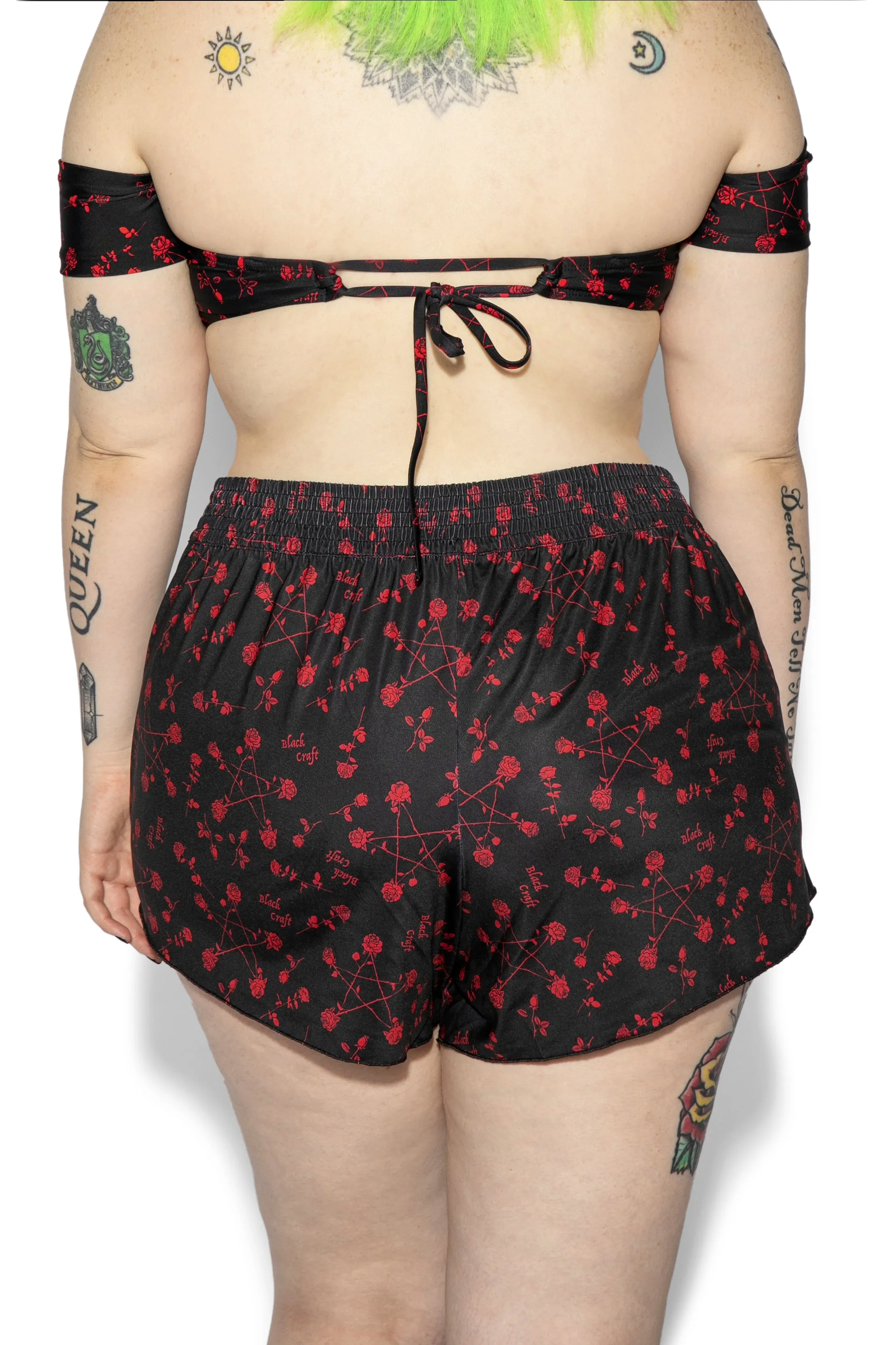 Pentagram Rose Swim Shortie