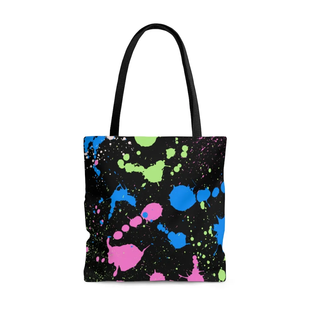 Poly Paint Splash Tote Bag