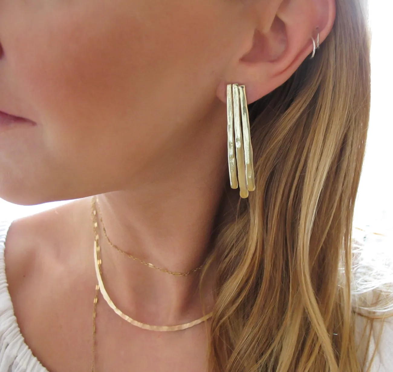 Sterling Silver Long Fringe Posts