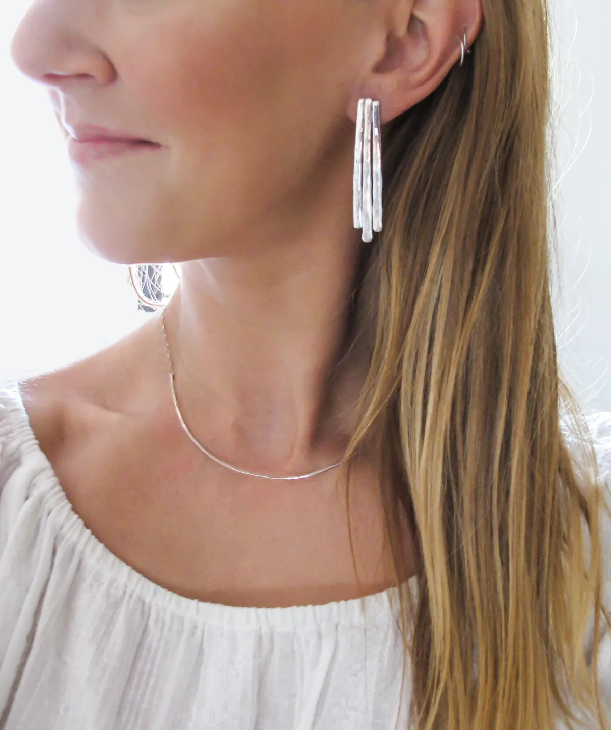 Sterling Silver Long Fringe Posts