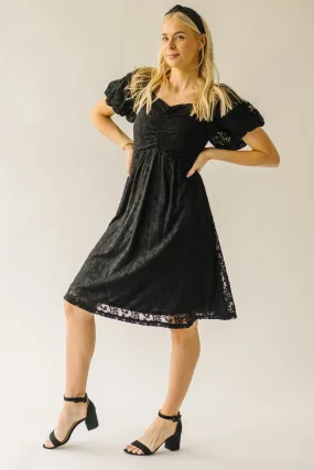 The Rosenlund Lace Detail Dress in Black