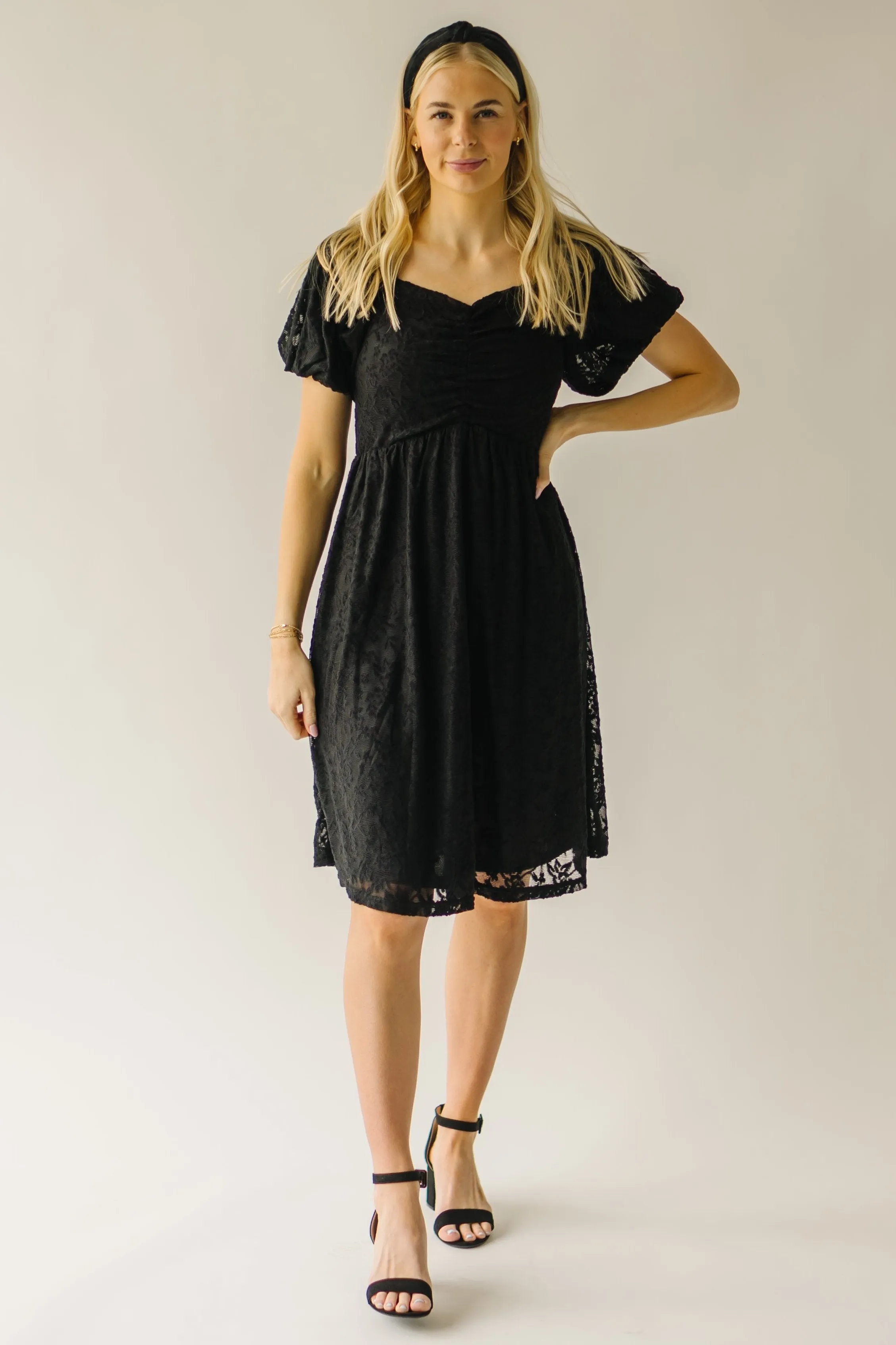 The Rosenlund Lace Detail Dress in Black