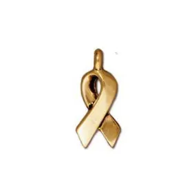 TierraCast - 17mm x 7.25mm Awareness Charm - Gold Plate (1 Piece)