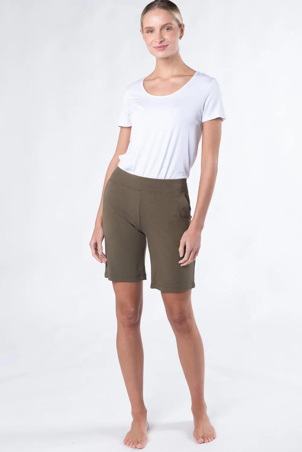 Wendy Bamboo Shorts - Deep Olive